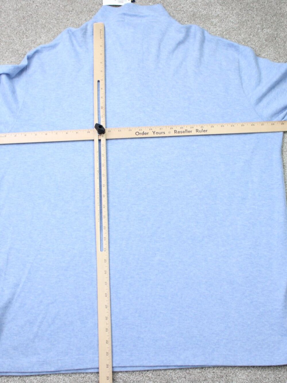 POLO Ralph Lauren Sweatshirt NWT Mens 2XLT Blue Estate Rib Flesh Pony 1/4 Zip - Picture 11 of 14